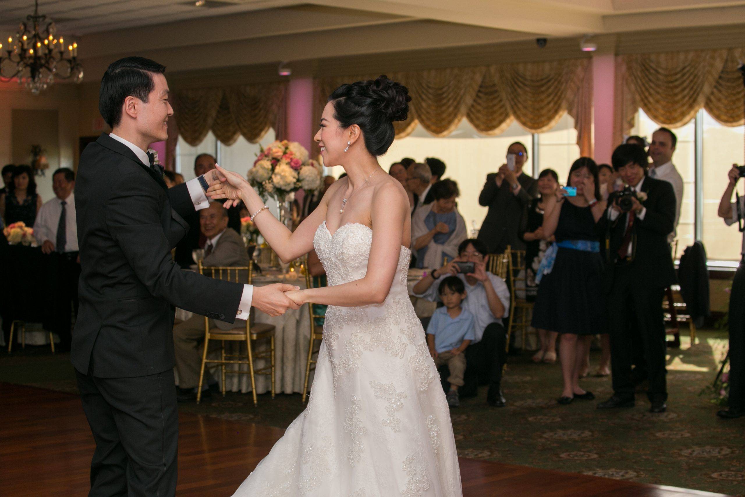 Brooklake bride and groom dancing
